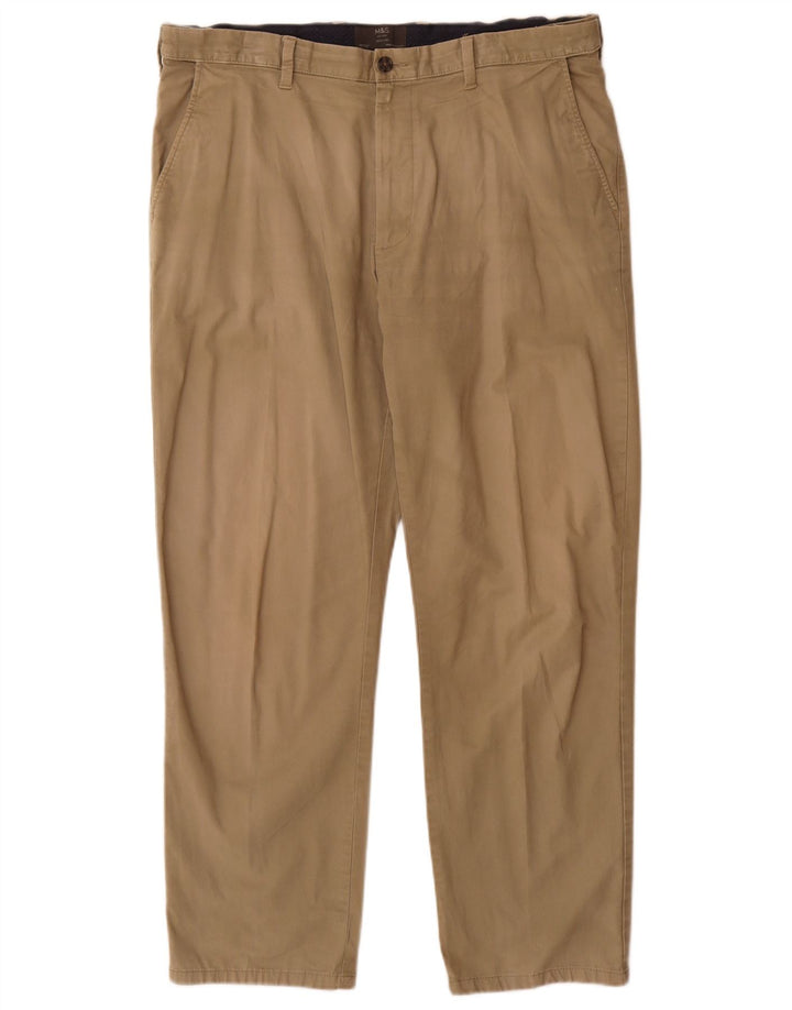Marks & Spencer Herre Regular Fit Chinobukser W38 L31 Beige Bomuld
