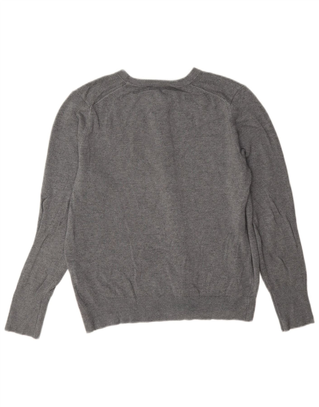 Zara Dame Cardigan Sweater UK 14 Large Grå Viscose Classic