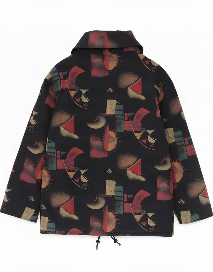 Vintage Dame Windbreaker Jacket UK 14 Medium Multicolored Geometric