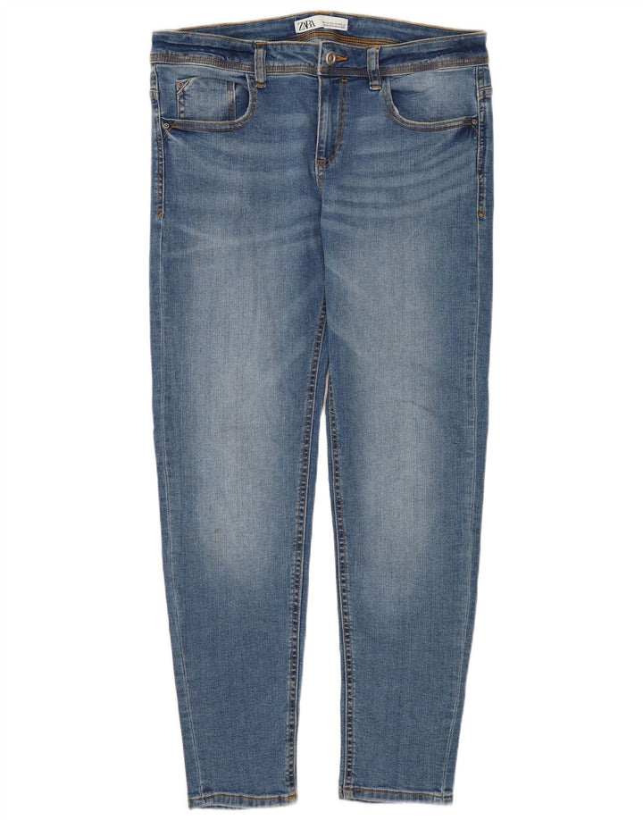 Zara Dame Slim Jeans EU 40 Medium W30 L26 Blå Bomuld