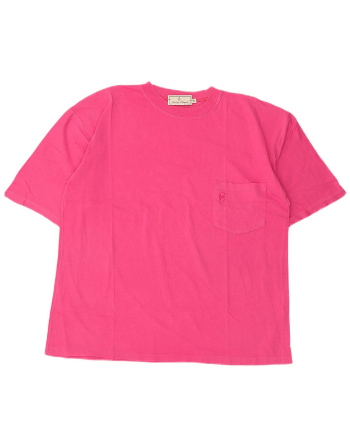 CONTE OF FLORENCE Dame T-Shirt Top IT 48 XL Pink Bomuld