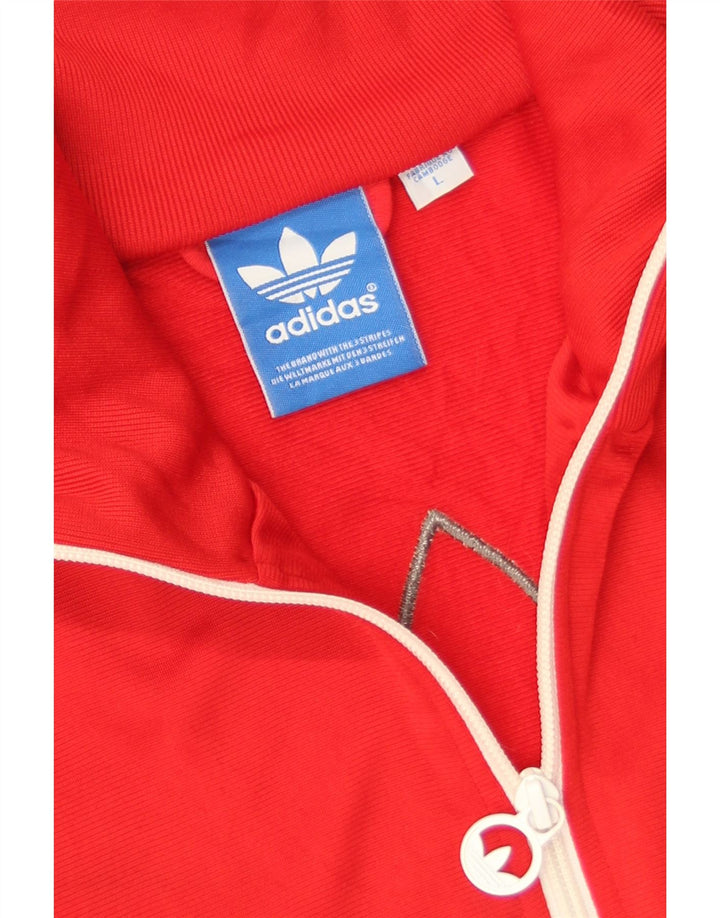 Adidas Herre grafisk træningsdragt Topjakke Stor rød polyester