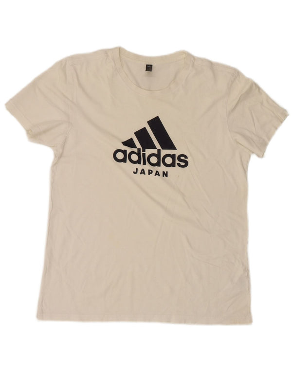 Adidas Grafisk T-shirt til mænd, mellem hvid
