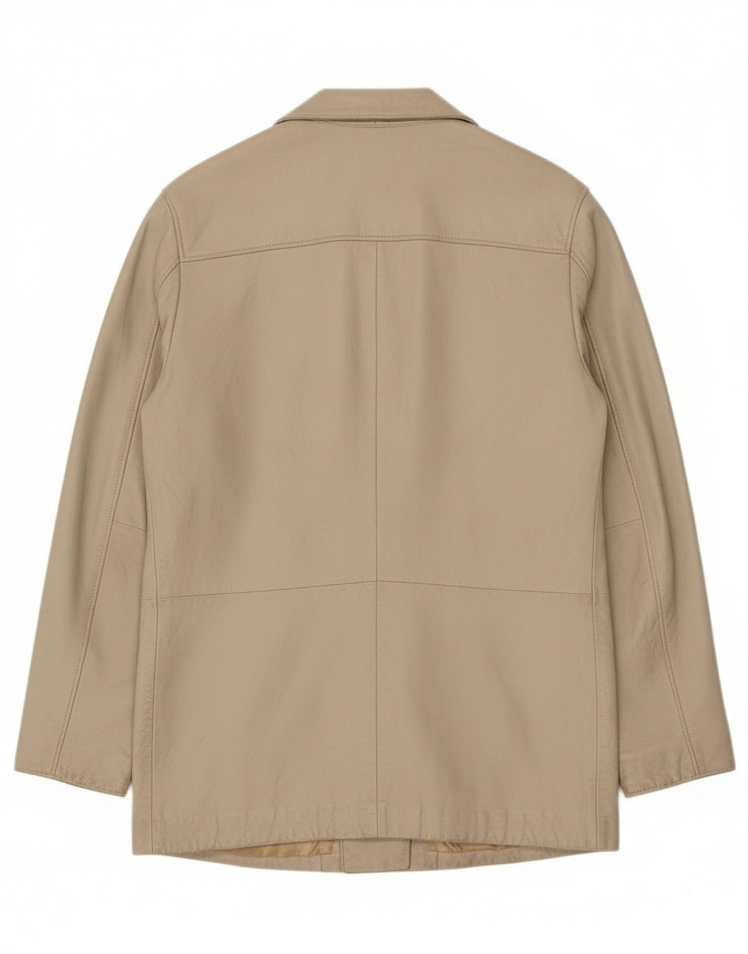 Marcos Dame 2-knaps læder blazerjakke IT 44 Medium Beige Læder