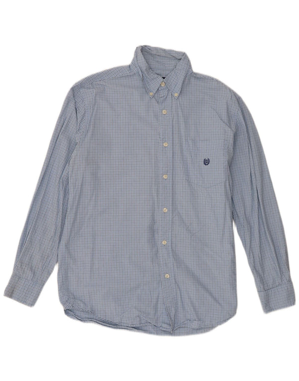 Chaps Herreskjorte Medium Blue Gingham Cotton