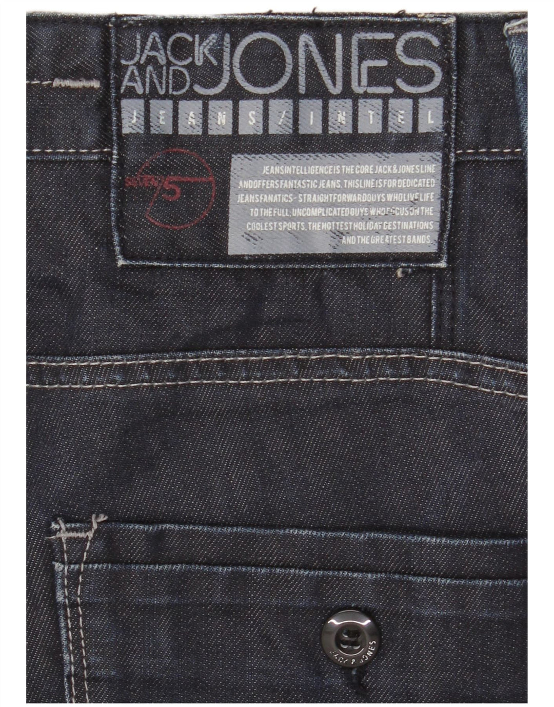 Jack & Jones Herre Cargo Straight Jeans W32 L33 Navy Blue