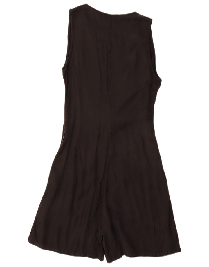 Armani Jeans Dame Ærmeløs Playsuit EU 40 Medium Black Viscose