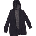 EDDIE BAUER Womens Hooded Open Cardigan Sweater UK 14 Medium Navy Blue Vintage Eddie Bauer and Second-Hand Eddie Bauer from Messina Hembry 