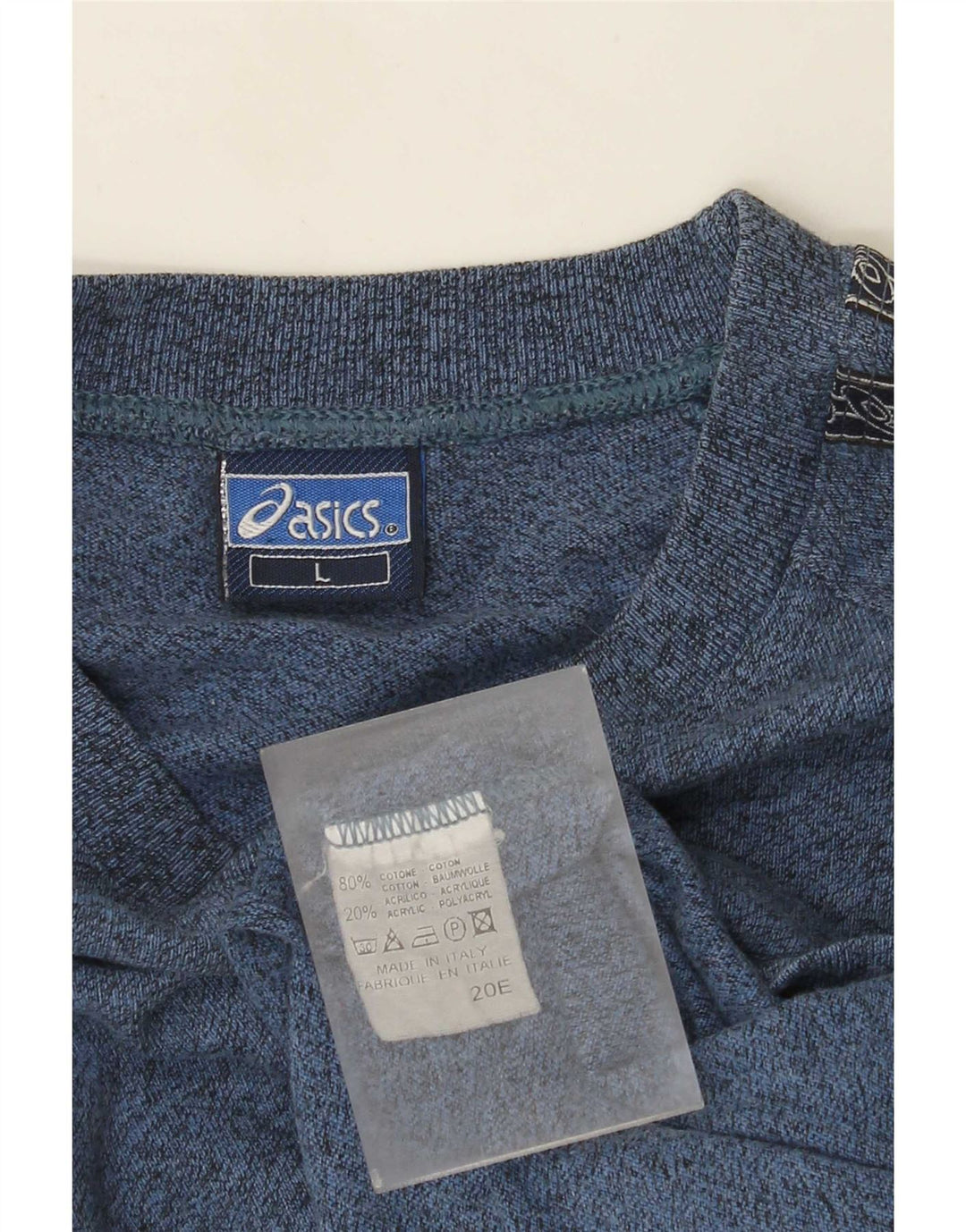 Asics Herre Grafisk T-Shirt Top Stor Blå Colourblock Bomuld