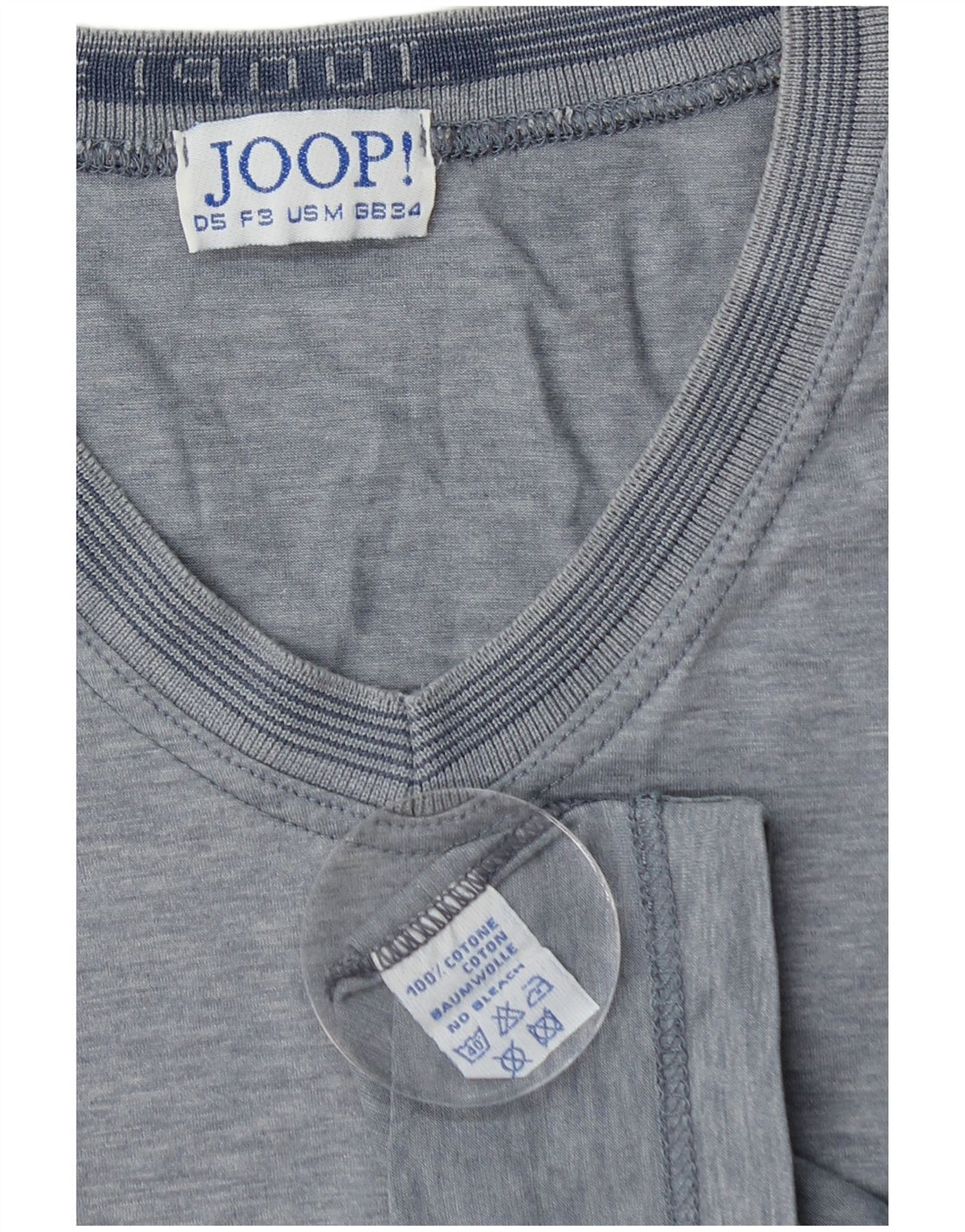 JOOP Herre T-Shirt Top UK 34 XS Blå Bomuld