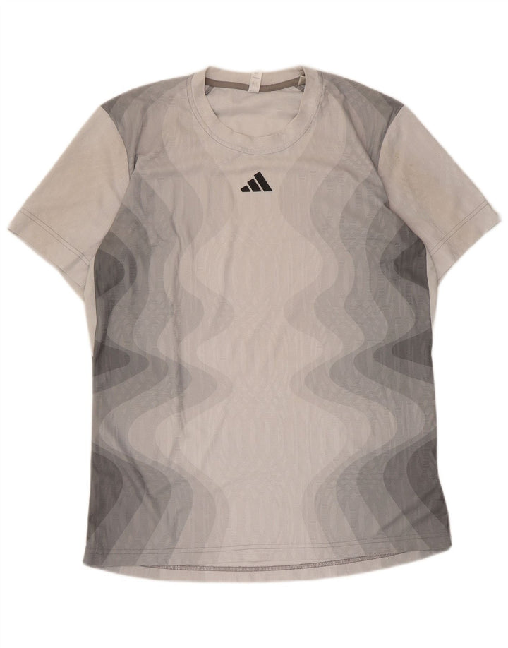 Adidas Herre T-Shirt Top Stor Grå Tie Dye Polyester