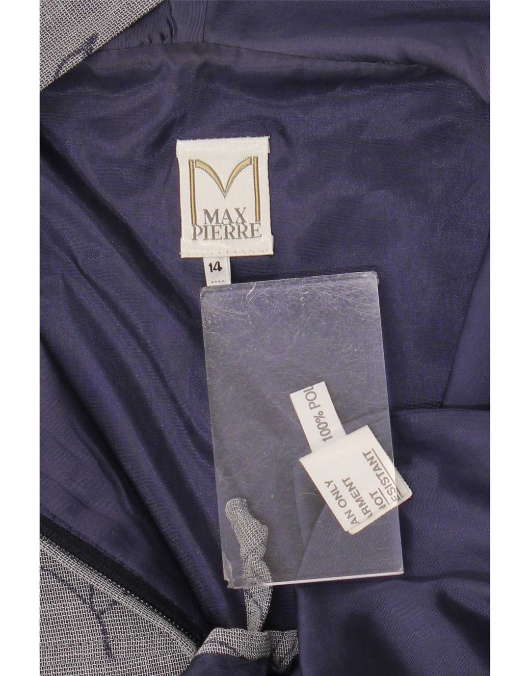Max Pierre Dame Hooded Gilet UK 14 Large Grey Floral Polyester