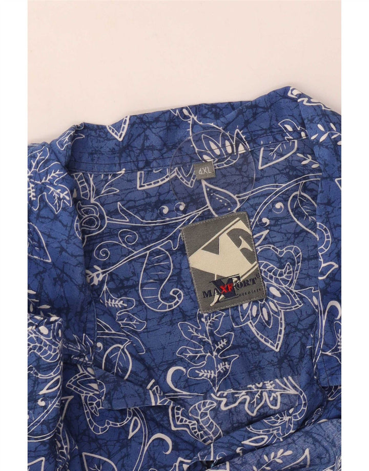 Maxfort Herre kortærmet skjorte 4XL Blue Floral