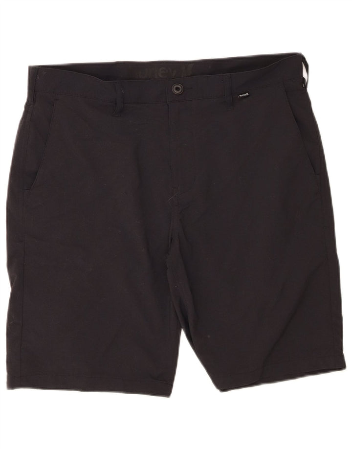 HURLEY Mens Dri Fit Chino Shorts W33 Medium Navy Blue Nylon