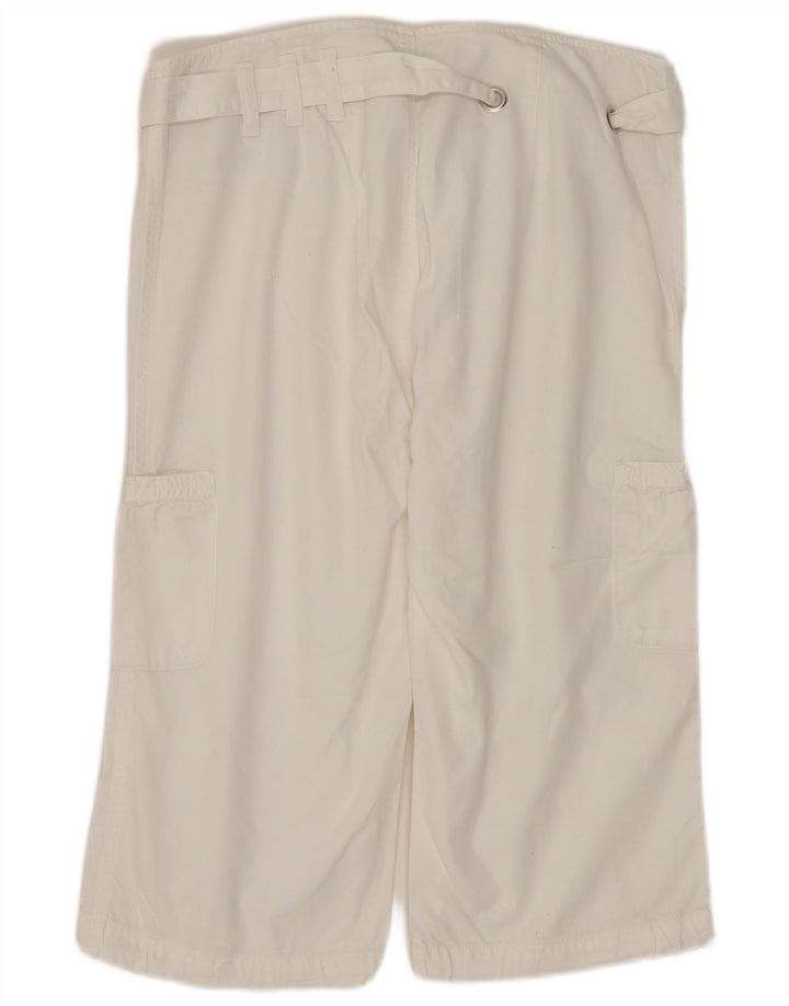 Sisley Womens Cargo Bermuda Shorts IT 42 Medium W32 Hvid Bomuld