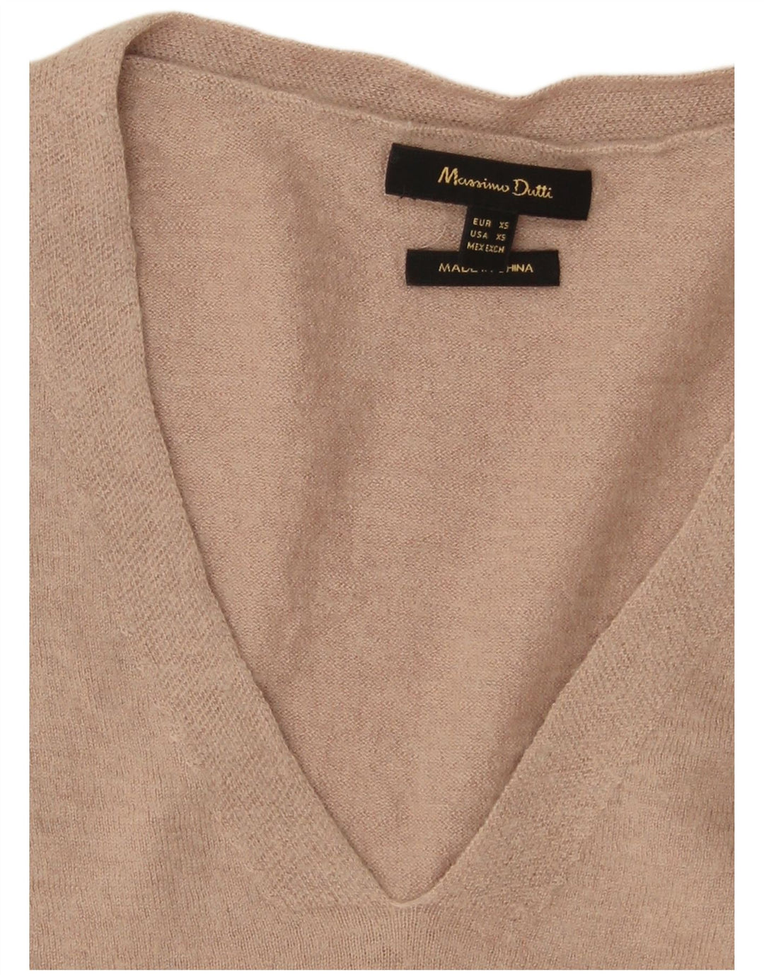 Massimo Dutti Dame Oversized V-hals sweater UK 6 XS Grå