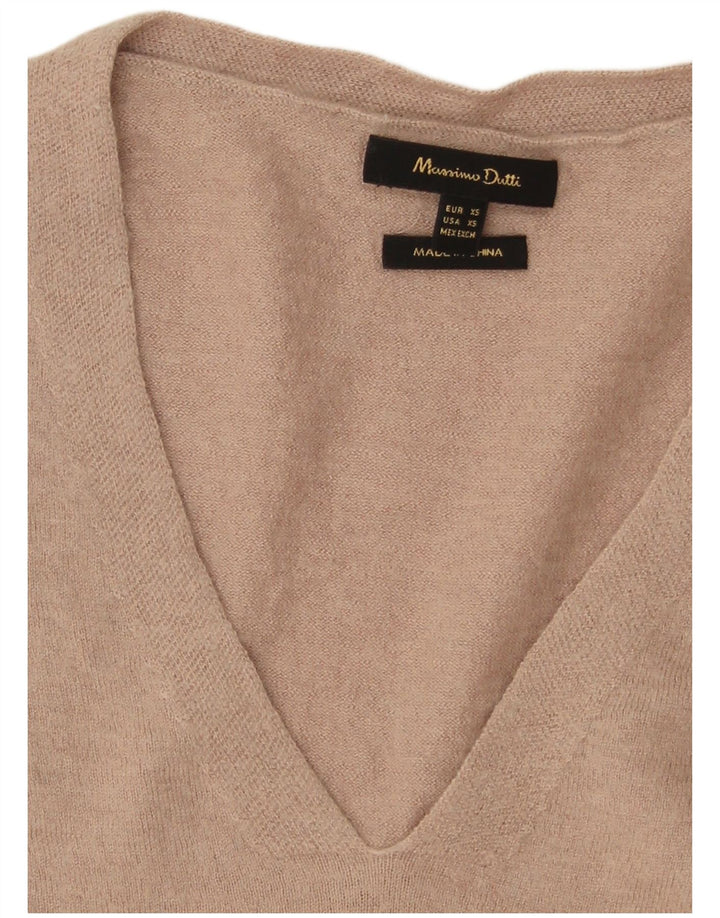 Massimo Dutti Dame Oversized V-hals sweater UK 6 XS Grå