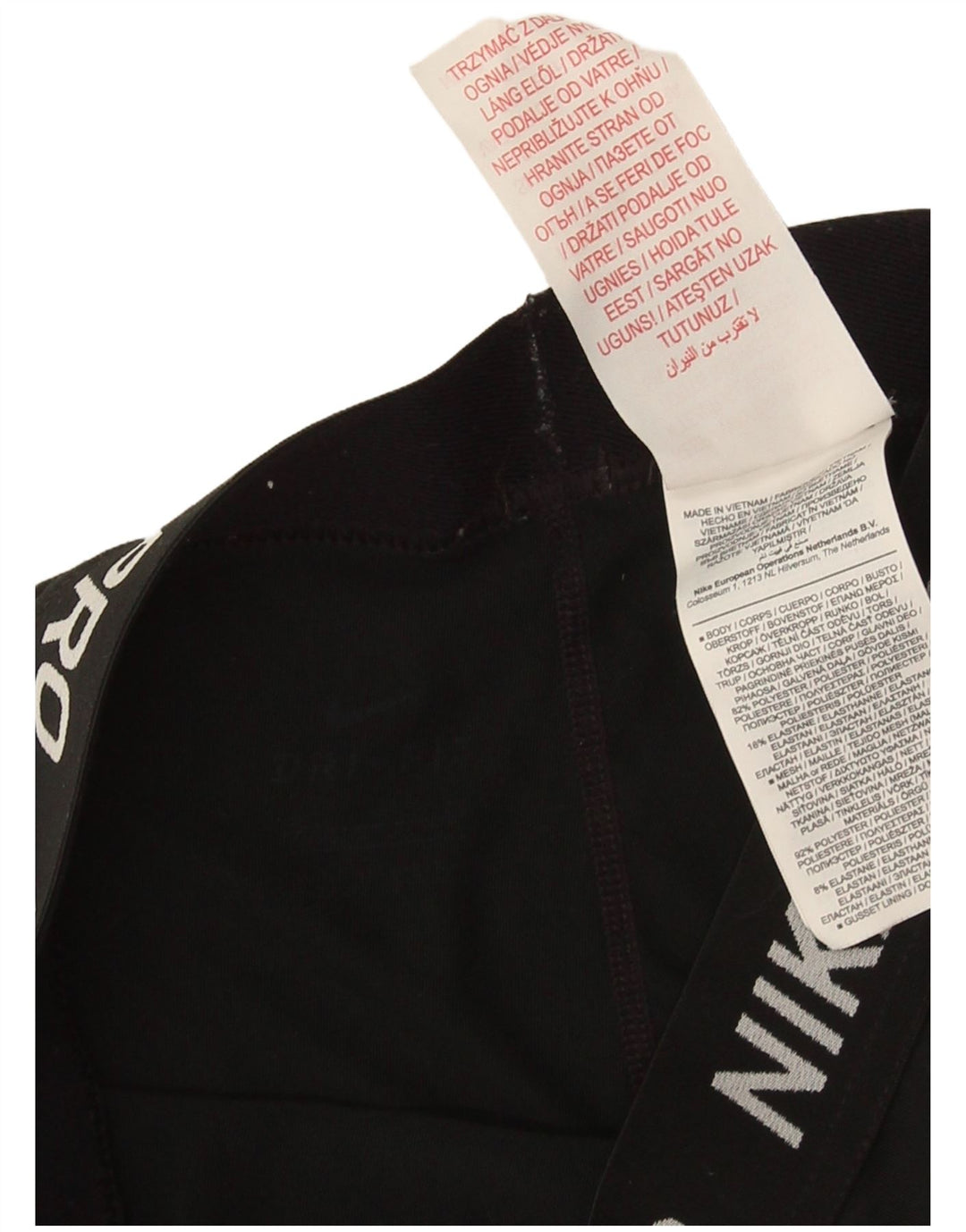 Nike Dame Dri Fit grafiske sportsshorts UK 10 Small Black Polyester