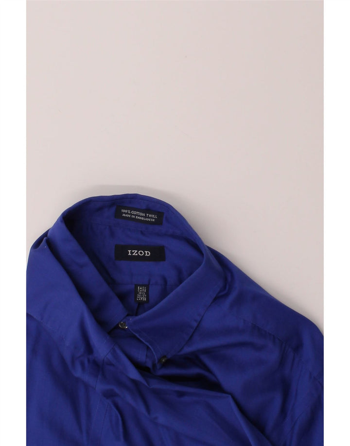 IZOD Mens Easy Care Shirt Size 16 1/2 Large Blue Cotton Vintage Izod and Second-Hand Izod from Messina Hembry 