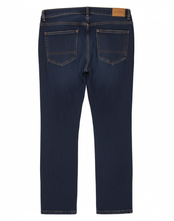 JACK WILLS Mens Slim Jeans W32 L30 Navy Blue Cotton