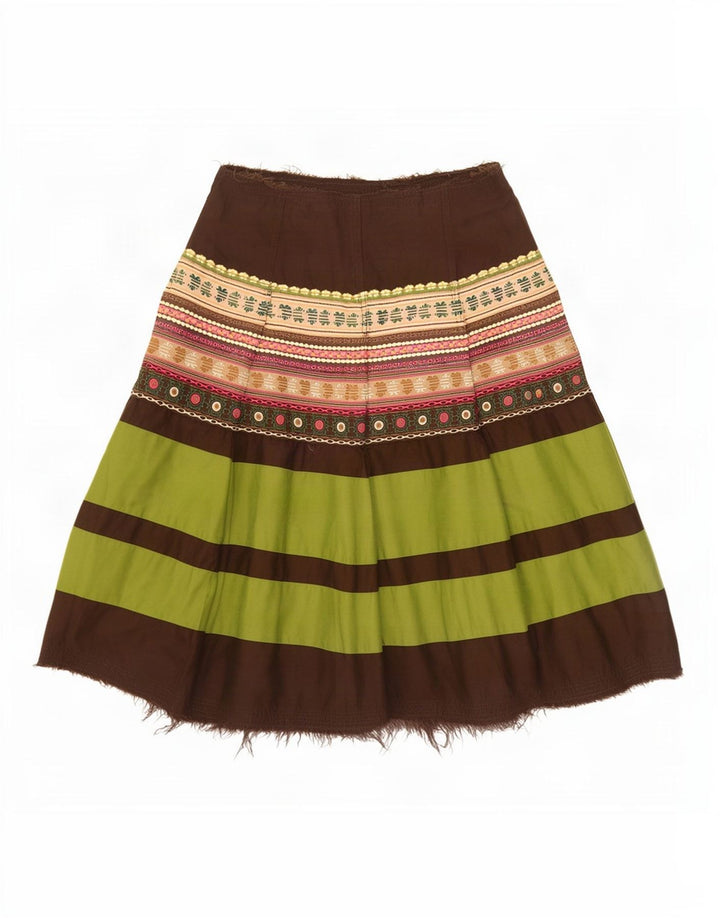 Benetton Dame A-Line Nederdel IT 42 Medium W30 Flerfarvet Colourblock