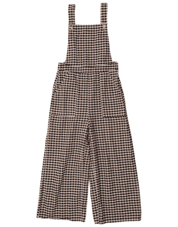 Topshop Dame Dungarees Bukser UK 10 Small W28 L23 Black Gingham