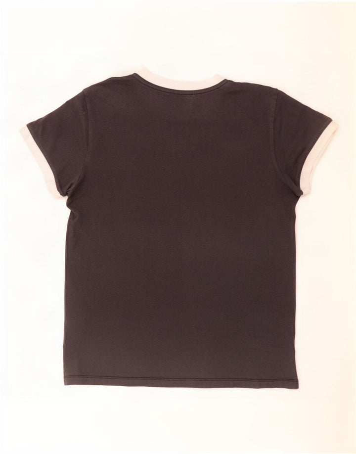 Adidas Herre T-Shirt Top Medium Sort Colourblock Bomuld
