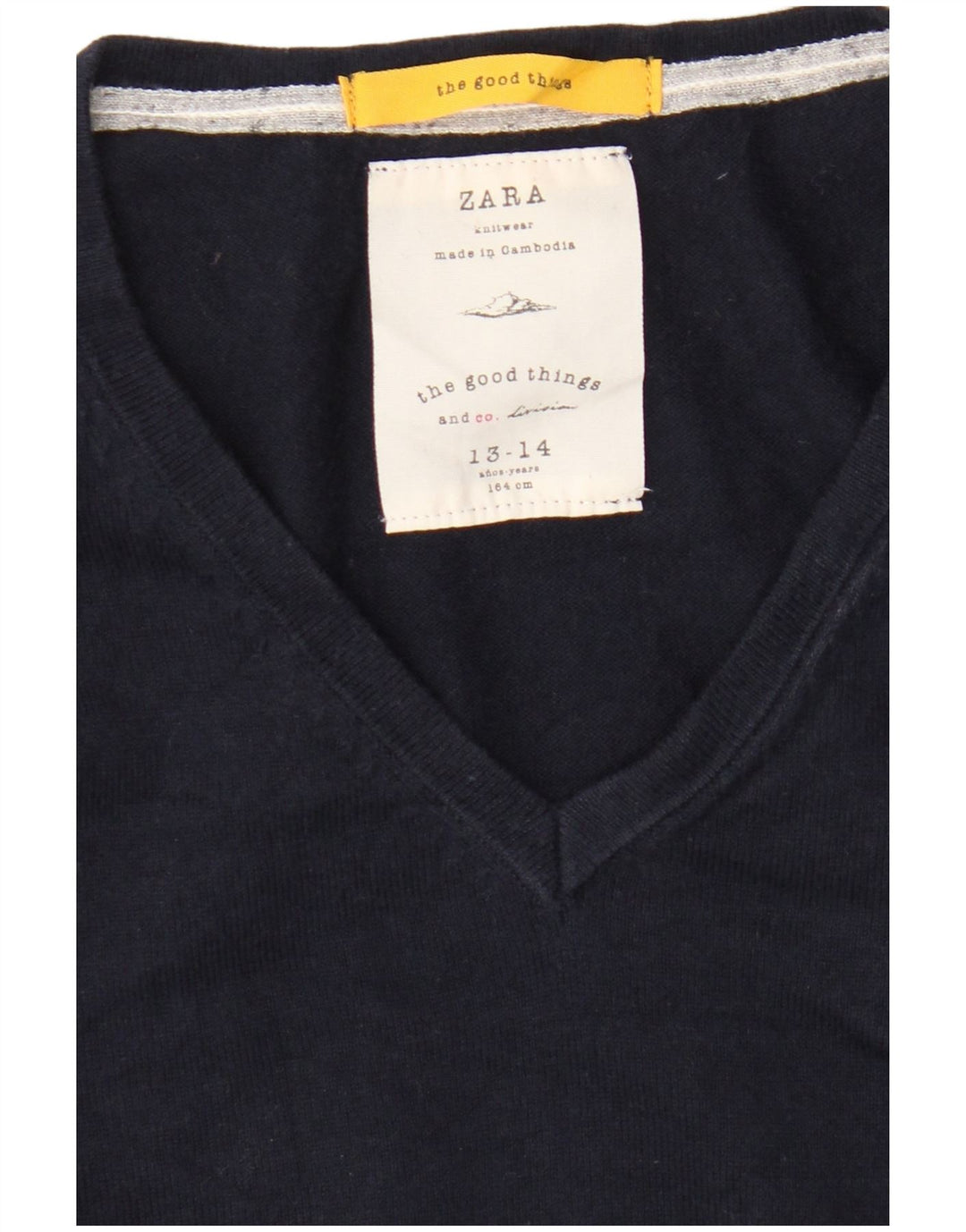 Zara Boys V-hals sweater 13-14 år Marineblå