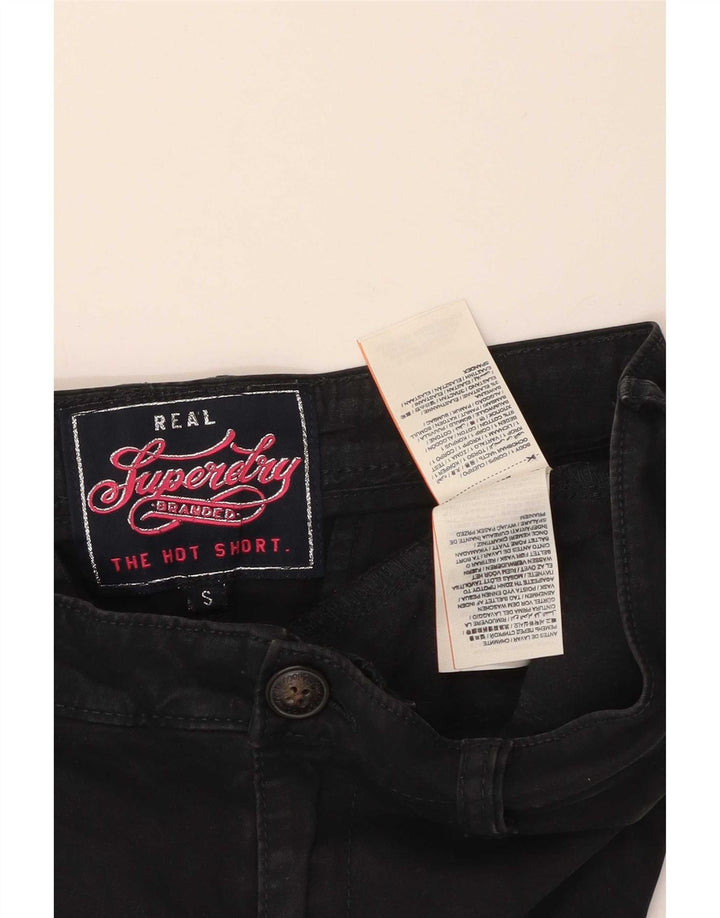 Superdry Hot Pants til kvinder Small W32 sort bomuld