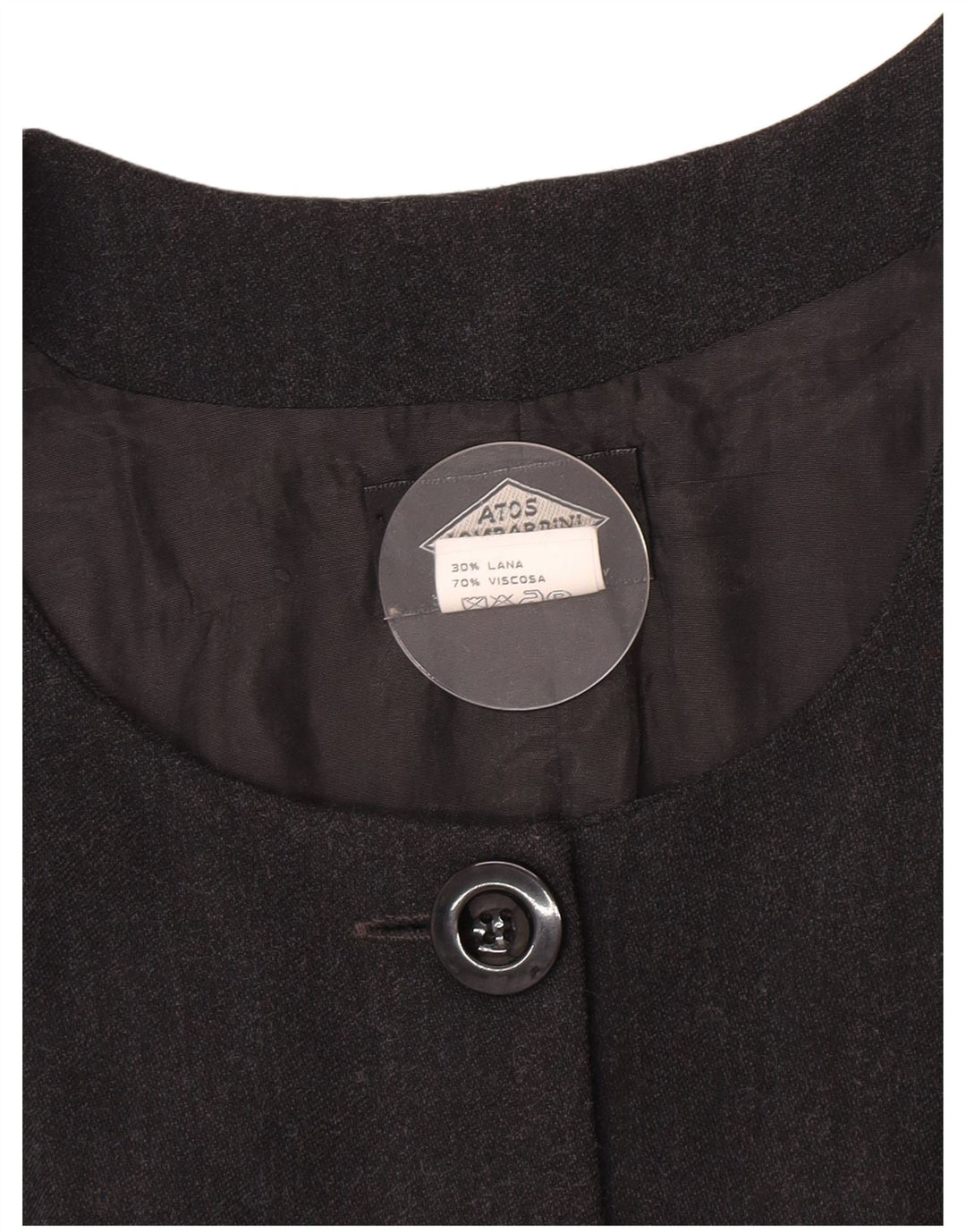 Atos Lombardini Dame 5-knaps ærmeløs blazerjakke IT 46 Stor Grå