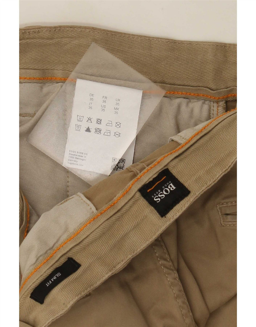 Hugo Boss Herre Chino Shorts W35 Large Beige Bomuld