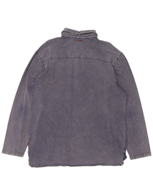 Marlboro Classics Herre Pullover Shirt 2XL Navy Blue Bomuld