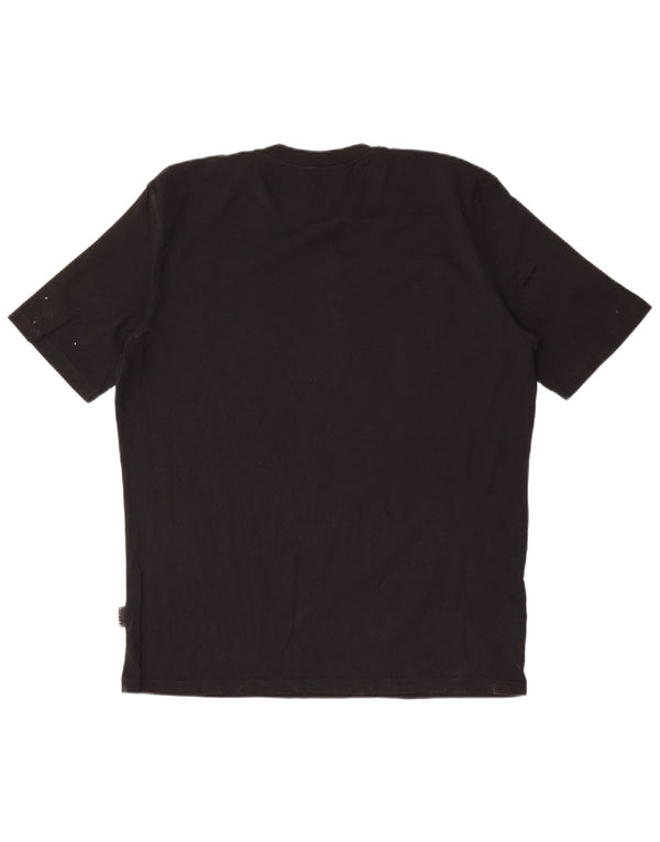 Sisley Herre T-Shirt Top XL Sort Bomuld