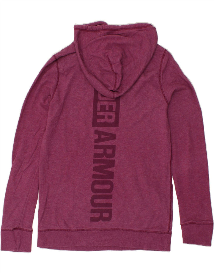 UNDER ARMOUR Womens Graphic Hoodie Jumper UK 12 Medium Pink | Vintage Under Armour | Thrift | Second-Hand Under Armour | Used Clothing | Messina Hembry 