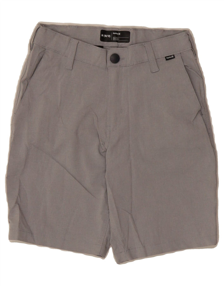 HURLEY Boys Chino Shorts 10-11 Years Medium W25 Grey Polyester Vintage Hurley and Second-Hand Hurley from Messina Hembry 