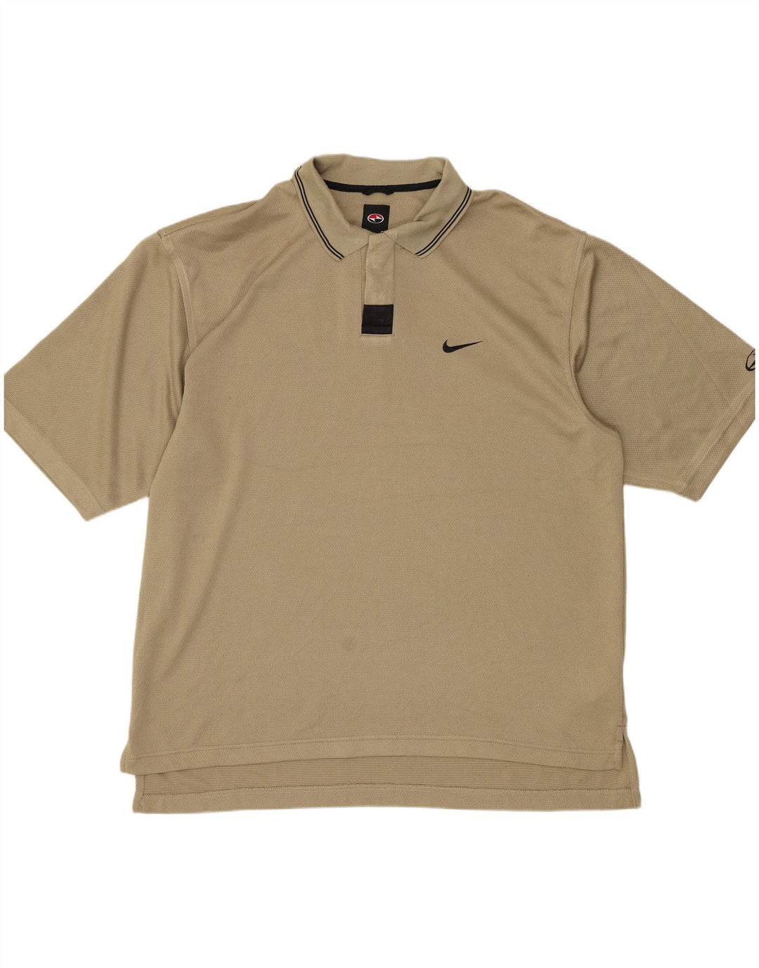 NIKE Poloskjorte til mænd, stor beige bomuld