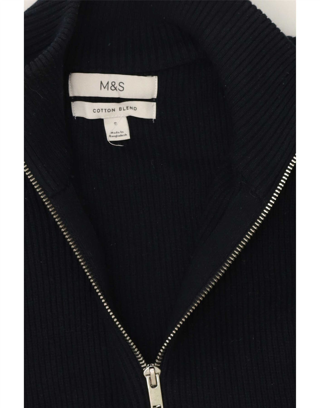 Marks & Spencer Herre cardigan sweater lille marineblå bomuld