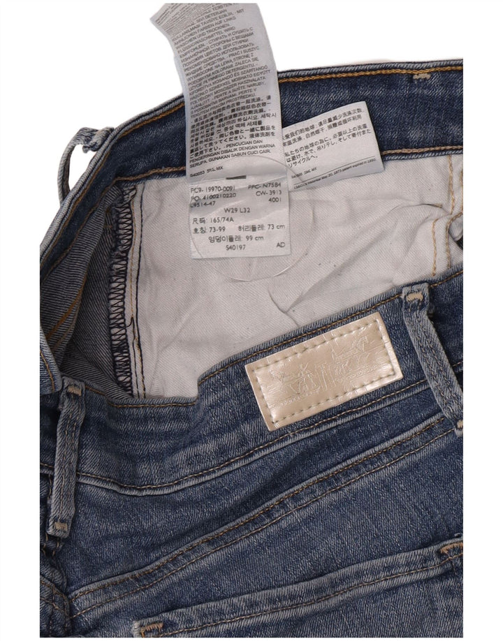 Levi's Dame Distressed Skinny Jeans W29 L30 Blå Bomuld