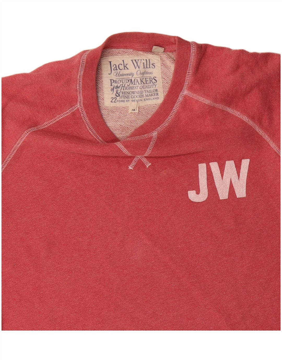 JACK WILLS Herre Grafisk Sweatshirt Jumper Medium Rød Bomuld