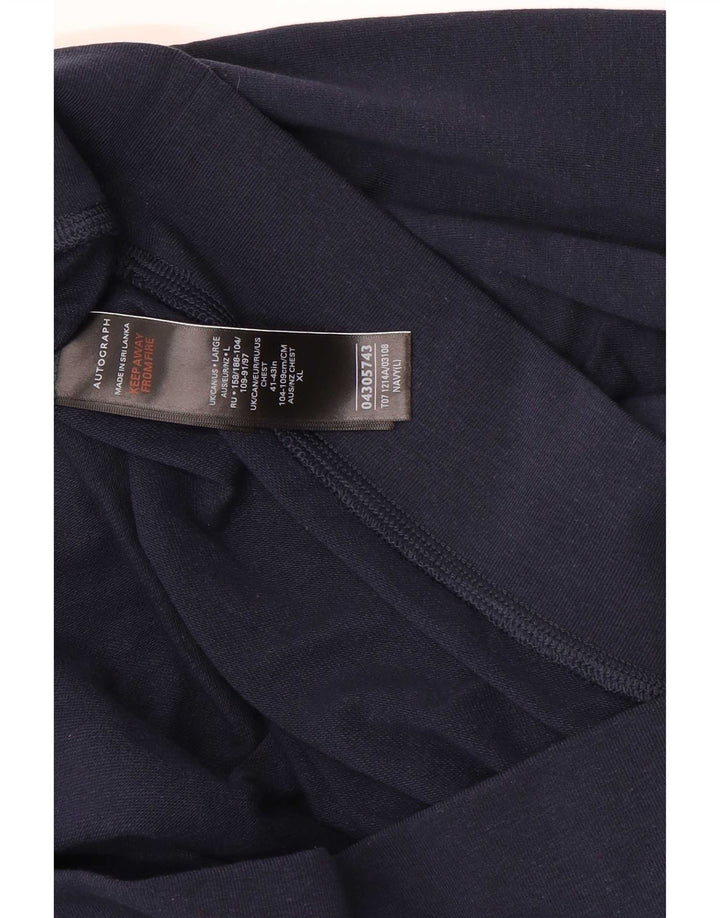Marks & Spencer Herre Autograph Hoodie Jumper Large Navy Blue