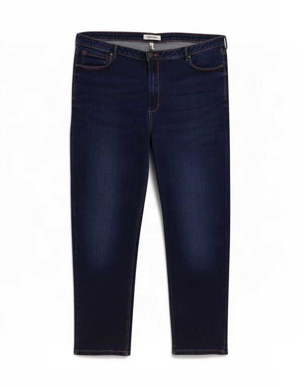Marks & Spencer Dame Slim Jeans UK 24 4XL W42 L29 Marineblå Bomuld