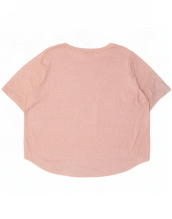 Marks & Spencer T-shirt top til kvinder UK 20 2XL Pink Viscose