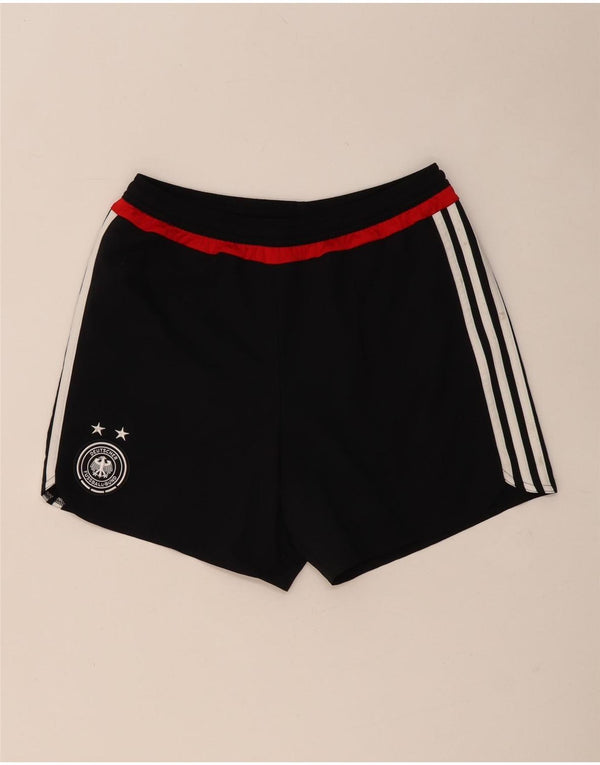 Adidas Dame Deutscher Fussball Bund Sport Shorts UK 8/10 Small Black