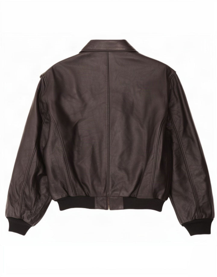 Esercito Herre læder Flight Aviator Jacket IT 48 Medium Sort