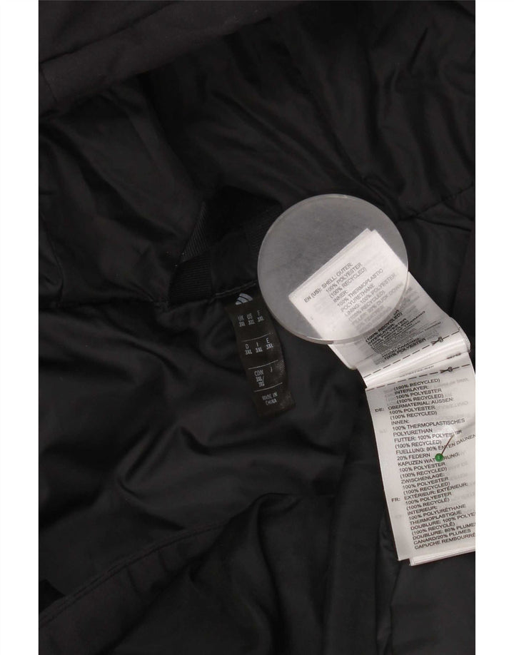 Adidas Herre hættepolstret jakke UK 46 3XL Sort Polyester