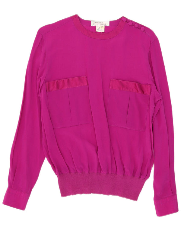 Mizar Dame Langærmet Bluse Top IT 42 Medium Pink Silke