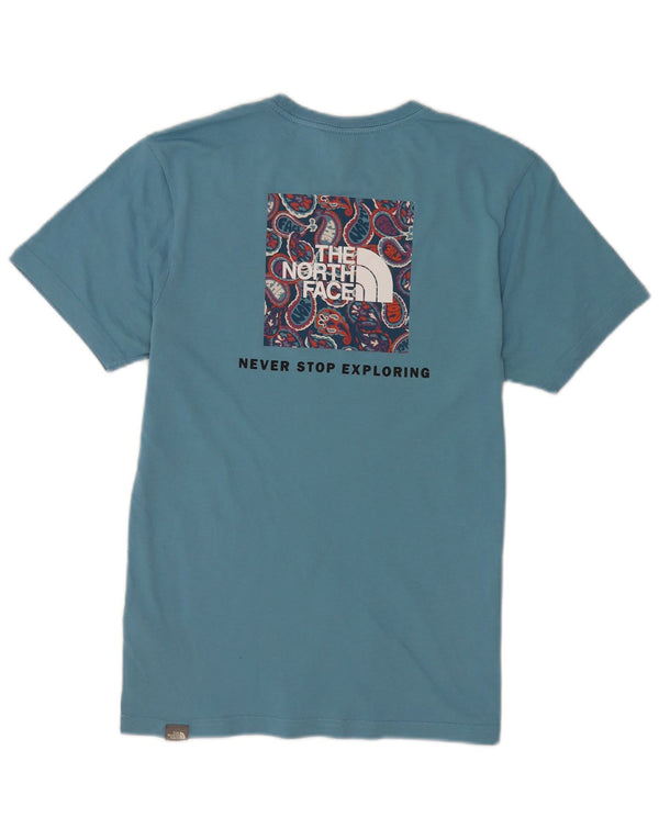 The North Face Herre Grafisk T-Shirt Top Lille Blå Bomuld