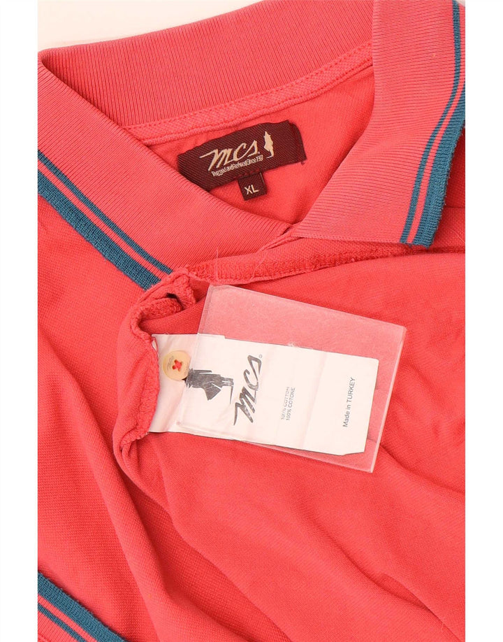 Marlboro Classics Polo Shirt til mænd XL Rødstribet bomuld
