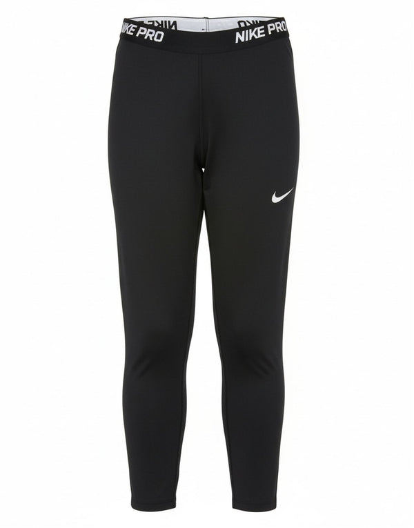 Nike Dame Dri Fit Grafiske Leggings UK 14 Medium Sort