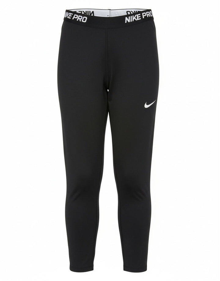 Nike Dame Dri Fit Grafiske Leggings UK 14 Medium Sort